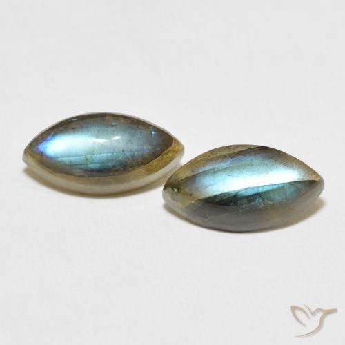 5.12ctw Natural Multicolor Labradorite, Marquise, Translucent