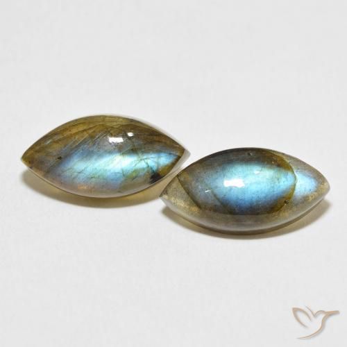9.58ctw Natural Multicolor Labradorite, Marquise, Translucent