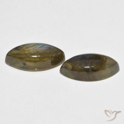 Labradorite Gemstones in 16 x 8 mm (calibrated) Size for Sale, Labradorite Stones in Multicolor Color