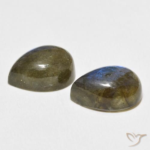 Labradorite Gemstones in 14 x 10 mm (calibrated) Size for Sale, Labradorite Stones in Multicolor Color