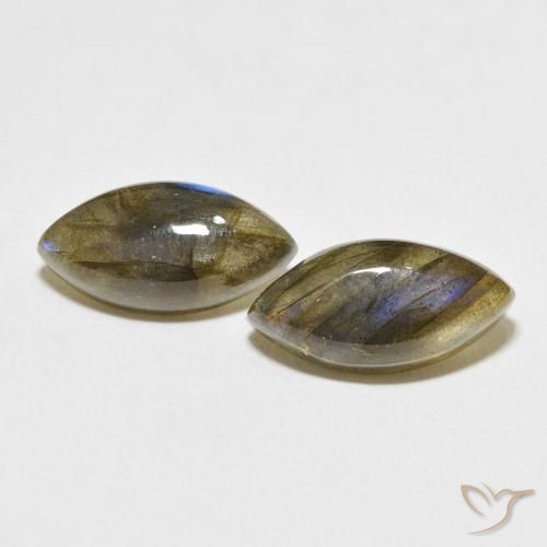 10.73ctw Natural Multicolor Labradorite, Marquise, Translucent