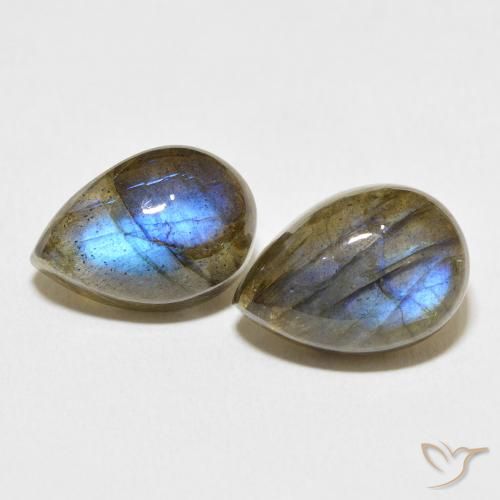 13.44ctw Natural Multicolor Labradorite, Pear Shape, Translucent