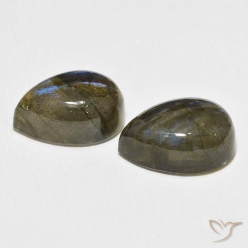 Labradorite Gemstones in 14 x 10 mm (calibrated) Size for Sale, Labradorite Stones in Multicolor Color