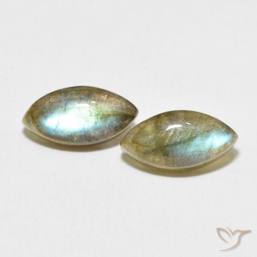 4.61ctw Natural Multicolor Labradorite, Marquise, Translucent