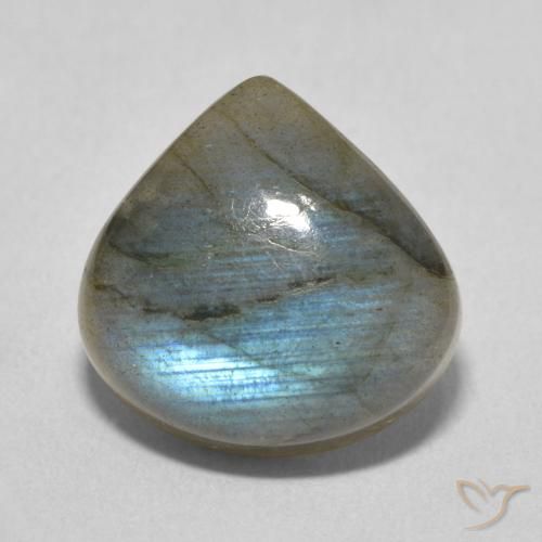 6.93ct Natural Multicolor Labradorite, Pear Shape, Translucent