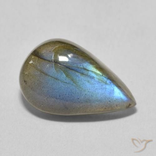 6.01ct Natural Multicolor Labradorite, Pear Shape, Translucent