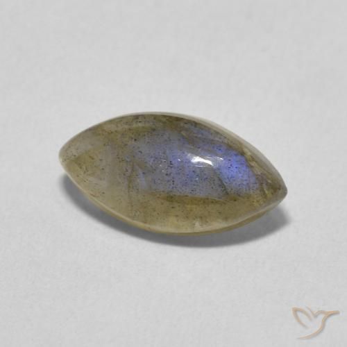 2.30 ct Multicolor Labradorite Gemstone, Labradorite Gem in Marquise Cabochon Shape for Sale.