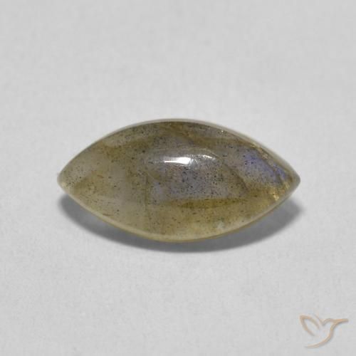 2.30 ct Multicolor Labradorite Stone, Natural Labradorite in Marquise Cabochon Shape for Sale