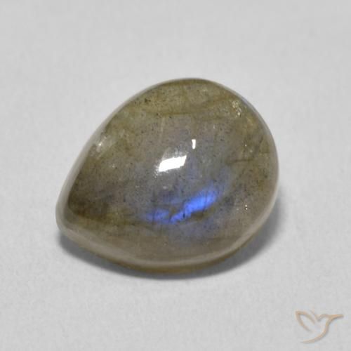 3.62ct Natural Multicolor Labradorite, Pear Shape, Translucent
