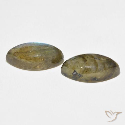 Labradorite Gemstones in 16 x 8 mm (calibrated) Size for Sale, Labradorite Stones in Multicolor Color