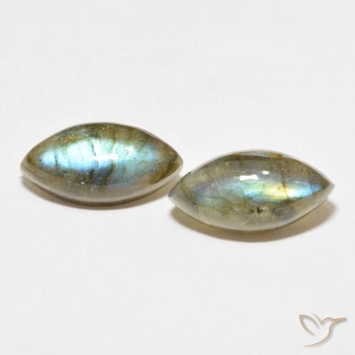 10.96ctw Natural Multicolor Labradorite, Marquise, Translucent