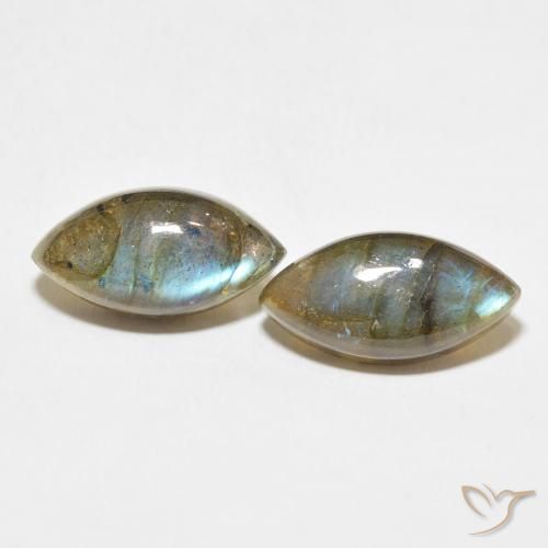 10.37ctw Natural Multicolor Labradorite, Marquise, Translucent