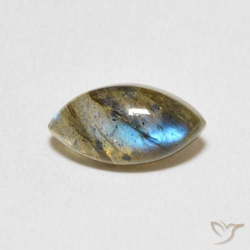 1.37ct Natural Multicolor Labradorite, Marquise, Translucent