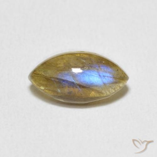 1.44ct Natural Multicolor Labradorite, Marquise, Translucent