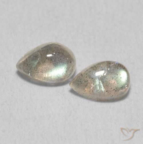 0.87ctw Natural Multicolor Labradorite, Pear Shape, Translucent