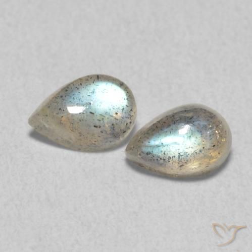 1.07ctw Natural Multicolor Labradorite, Pear Shape, Translucent