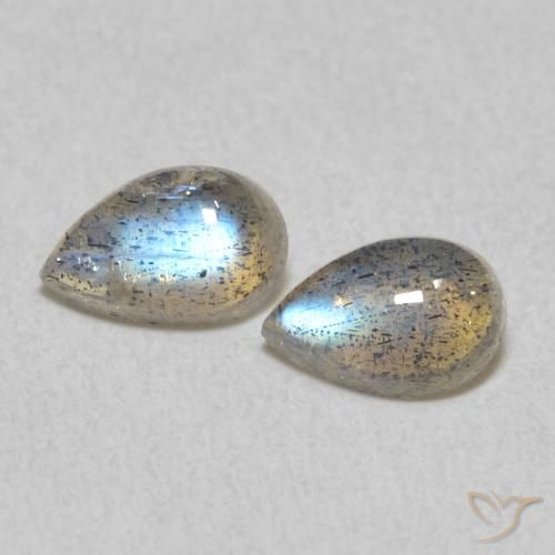 0.92ctw Natural Multicolor Labradorite, Pear Shape, Translucent