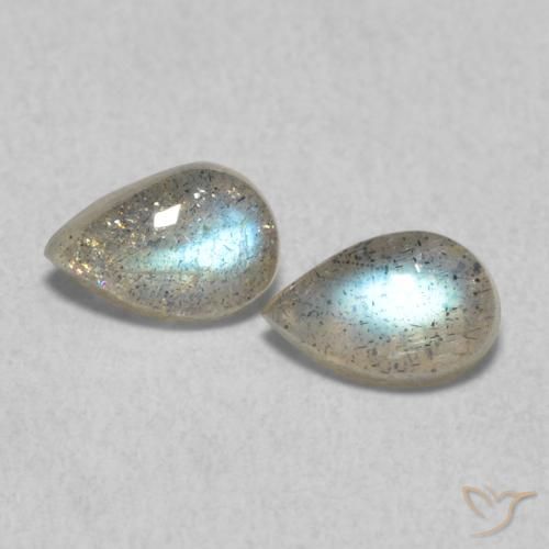 0.83ctw Natural Multicolor Labradorite, Pear Shape, Translucent
