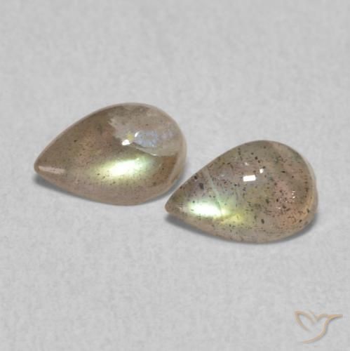 0.79ctw Natural Multicolor Labradorite, Pear Shape, Translucent