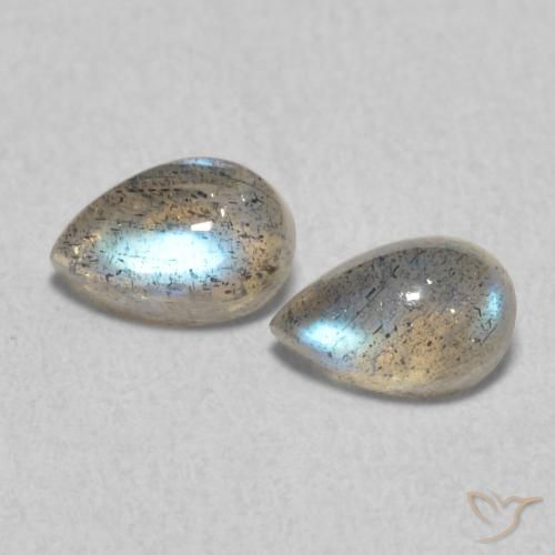 1.02ctw Natural Multicolor Labradorite, Pear Shape, Translucent