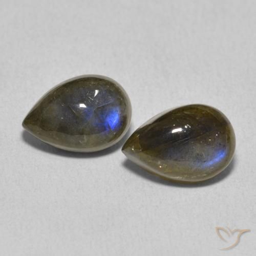 4.77ctw Natural Multicolor Labradorite, Pear Shape, Translucent