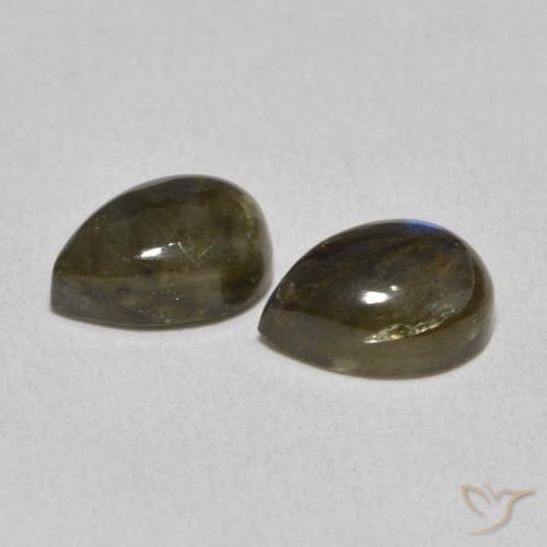 Labradorite Gemstones in 10 x 7 mm (calibrated) Size for Sale, Labradorite Stones in Multicolor Color