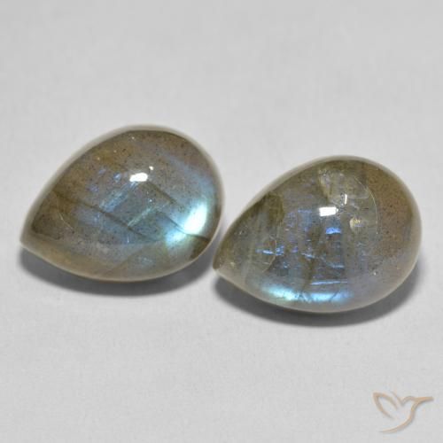 21.36ctw Natural Multicolor Labradorite, Pear Shape, Translucent