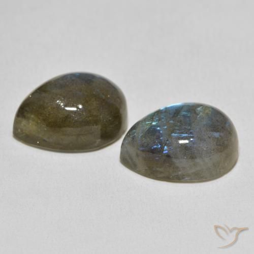Labradorite Gemstones in 16 x 12 mm (calibrated) Size for Sale, Labradorite Stones in Multicolor Color