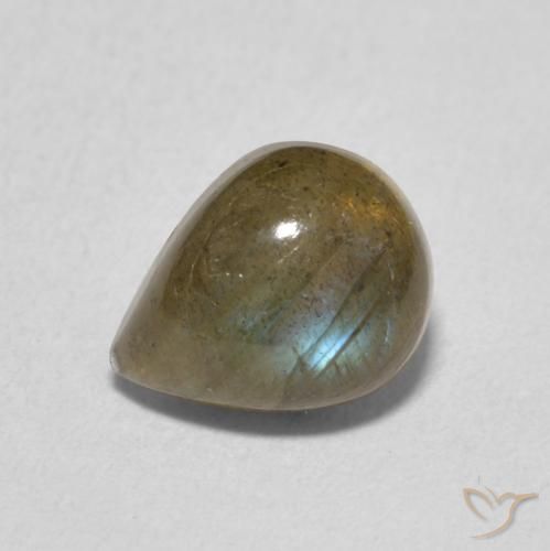 1.79ct Natural Multicolor Labradorite, Pear Shape, Translucent