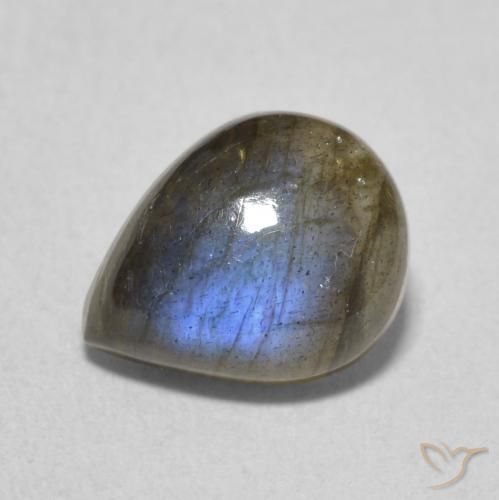2.53ct Natural Multicolor Labradorite, Pear Shape, Translucent