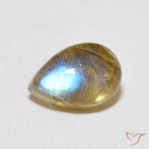 2.36ct Natural Multicolor Labradorite, Pear Shape, Translucent