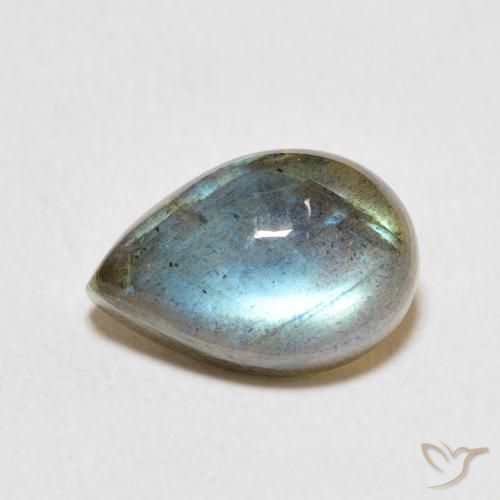 3.85ct Natural Multicolor Labradorite, Pear Shape, Translucent