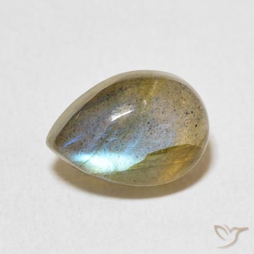 2.63ct Natural Multicolor Labradorite, Pear Shape, Translucent