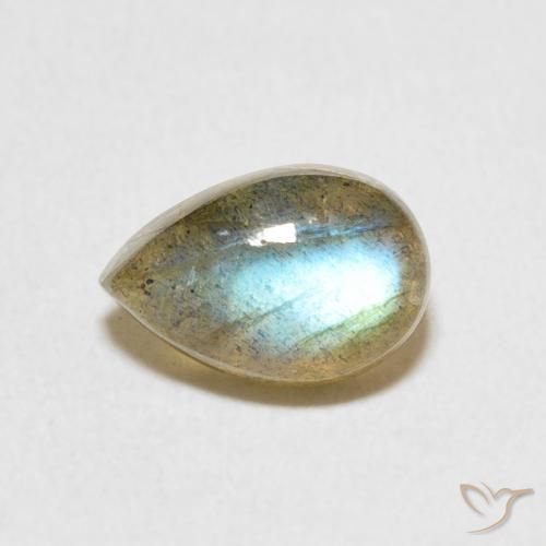 1.85ct Natural Multicolor Labradorite, Pear Shape, Translucent