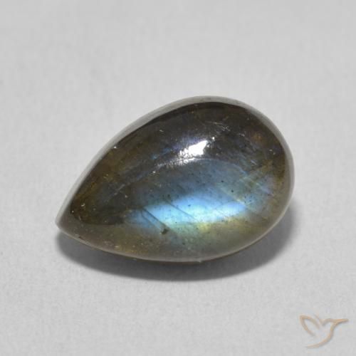 3.85ct Natural Multicolor Labradorite, Pear Shape, Translucent