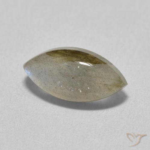 2.43 ct Multicolor Labradorite Stone, Natural Labradorite in Marquise Cabochon Shape for Sale