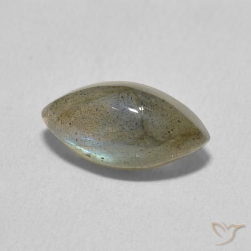 2.35 ct Multicolor Labradorite Stone, Natural Labradorite in Marquise Cabochon Shape for Sale