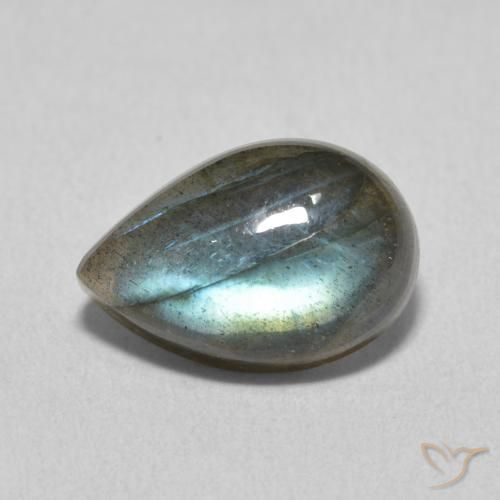 3.72ct Natural Multicolor Labradorite, Pear Shape, Translucent