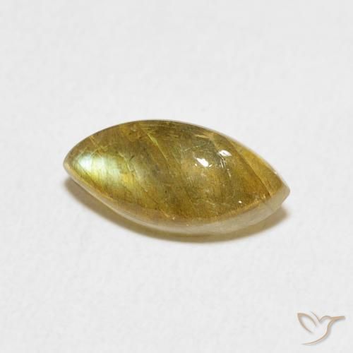 1.91 ct Multicolor Labradorite Stone, Natural Labradorite in Marquise Cabochon Shape for Sale