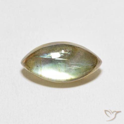 4.66ct Natural Multicolor Labradorite, Marquise, Translucent