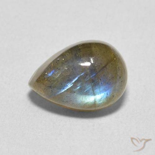 2.58ct Natural Multicolor Labradorite, Pear Shape, Translucent