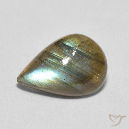 3.35ct Natural Multicolor Labradorite, Pear Shape, Translucent