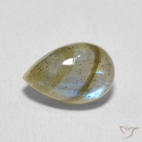 2.33ct Natural Multicolor Labradorite, Pear Shape, Translucent