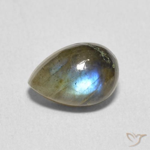 1.82ct Natural Multicolor Labradorite, Pear Shape, Translucent