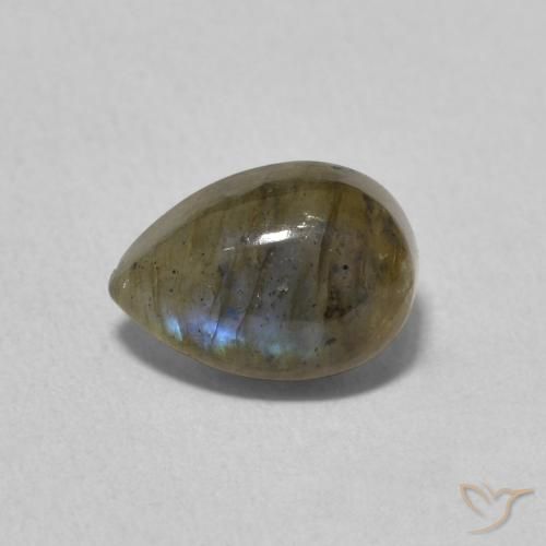 1.80ct Natural Multicolor Labradorite, Pear Shape, Translucent