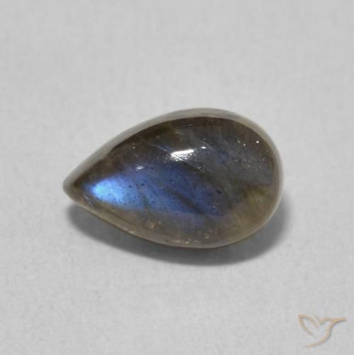 1.08ct Natural Multicolor Labradorite, Pear Shape, Translucent