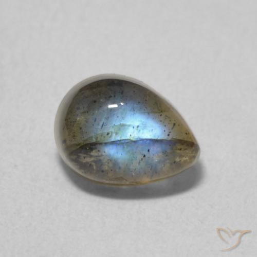 1.03ct Natural Multicolor Labradorite, Pear Shape, Translucent
