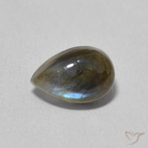 1.65ct Natural Multicolor Labradorite, Pear Shape, Translucent
