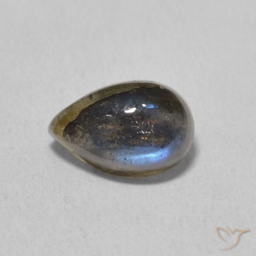 1.86 ct Multicolor Labradorite Stone, Natural Labradorite in Pear Cabochon Shape for Sale
