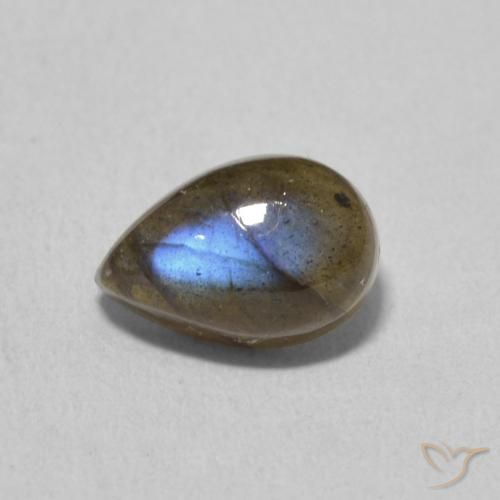 1.93ct Natural Multicolor Labradorite, Pear Shape, Translucent
